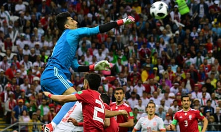 Iran’s goalkeeper Alireza Beiranvand had an excellent World Cup and was unfortunate to concede against Spain.