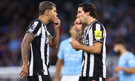 Bruno Guimarães and Sandro Tonali