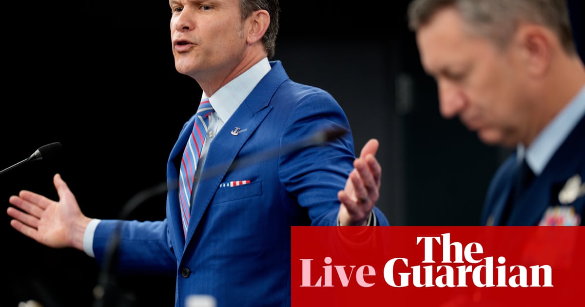 Pentagon details US attack on Iran as Hegseth criticizes media over reporting that questions strike effectiveness – live | Trump administration Pentagon details US attack on Iran as Hegseth criticizes media over reporting that questions strike effectiveness – live | Trump administration