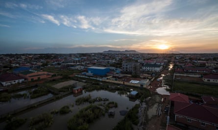 The city of Juba at sunset