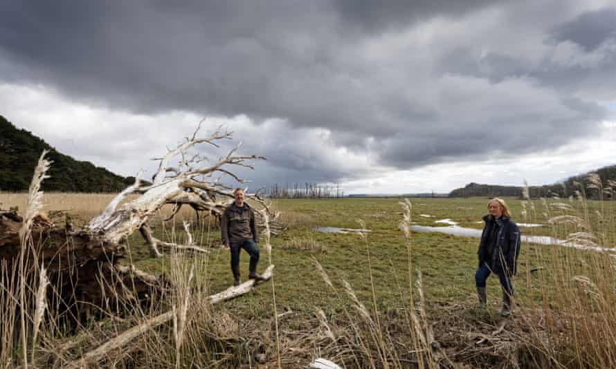 The National Trust’s Alan Kearsley-Evans and Corrinne Benbow at Cwm Ivy