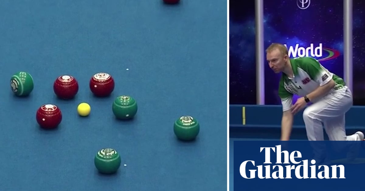 ‘That is ridiculous’: brilliant bowls shot lights up World Indoor Championships – video