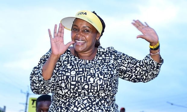 Martha Wangari on the campaign trail earlier this month.