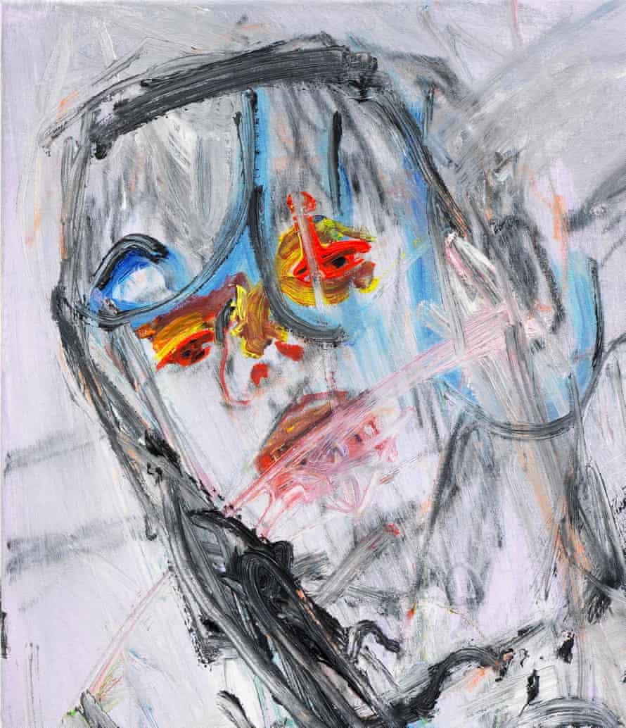 An oil on canvas work by Elyas Alavi from his 2021 Halal series