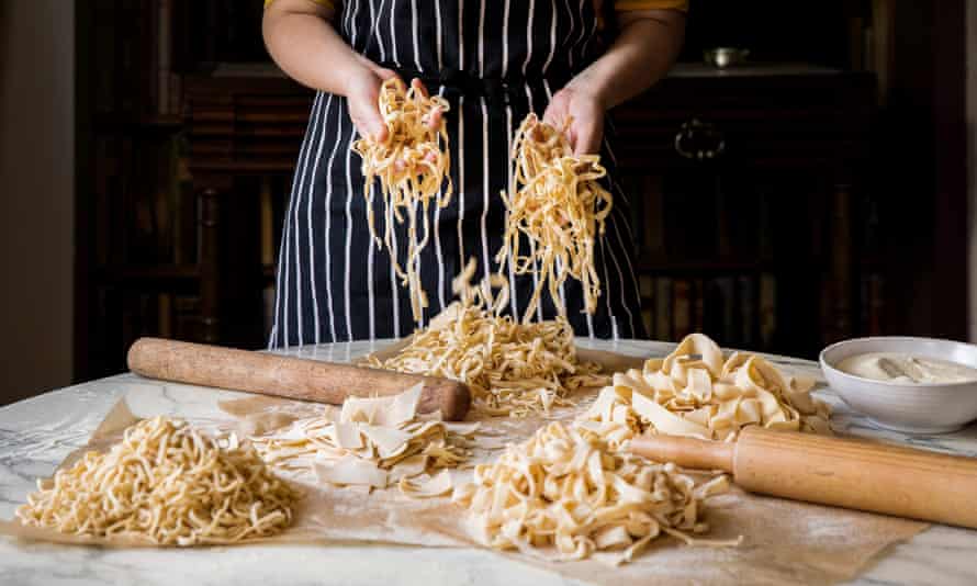 hand making pasta, Amano, West Malling, Kent
