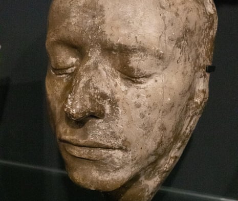 The death mask of John Keats, on display in Winchester, UK.