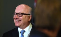 Federal Attorney General George Brandis at the Magna Carta 800th anniversary celebration at Parliament House in Canberra, Monday, June 15, 2015. (AAP Image/Mick Tsikas) NO ARCHIVING