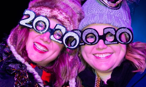Celebrating Hogmanay in Edinburgh last year – this year it’s online only. 
