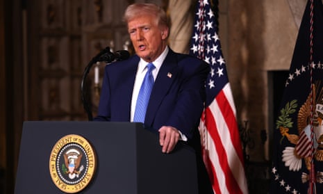 Donald Trump at a podium