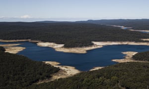 The Cataract Dam, the oldest dam in Sydney’s water supply system, which is currently sitting at just 29% of capacity