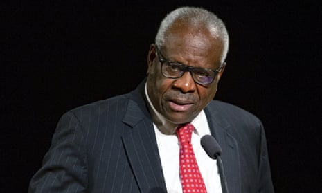 Clarence Thomas speaks in South Bend, Indiana, in September 2021. 