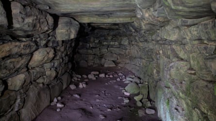 A subterranean passage, lined with stone…