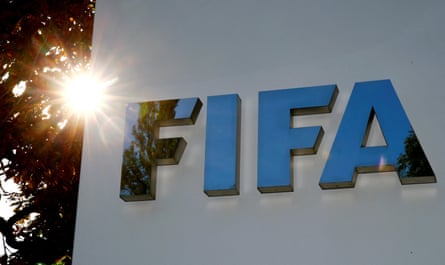 The Fifa logo in front of its headquarters in Zurich, Switzerland