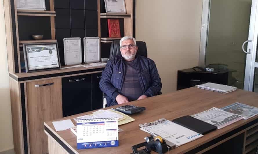 Alaa al-Dein Shasho in his office