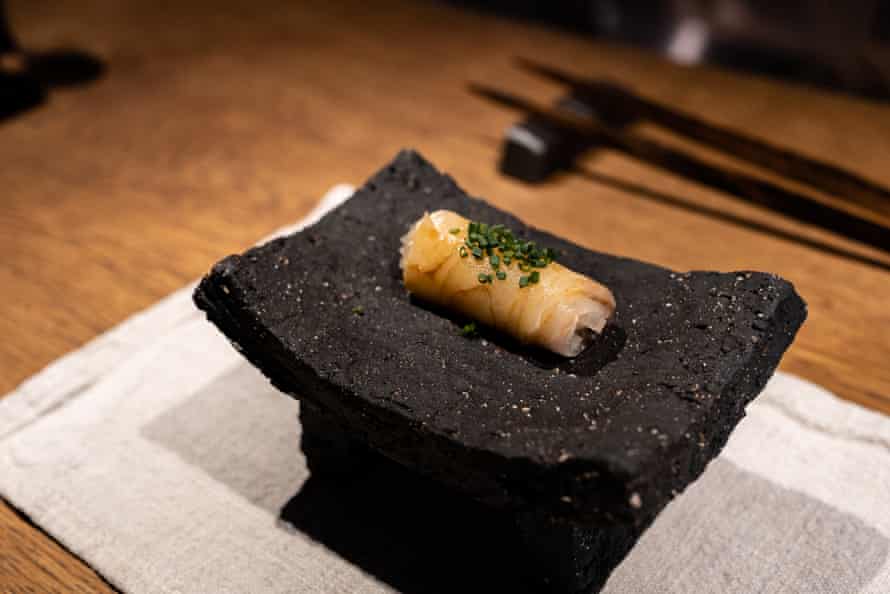 A sushi dish at Ynyshir.