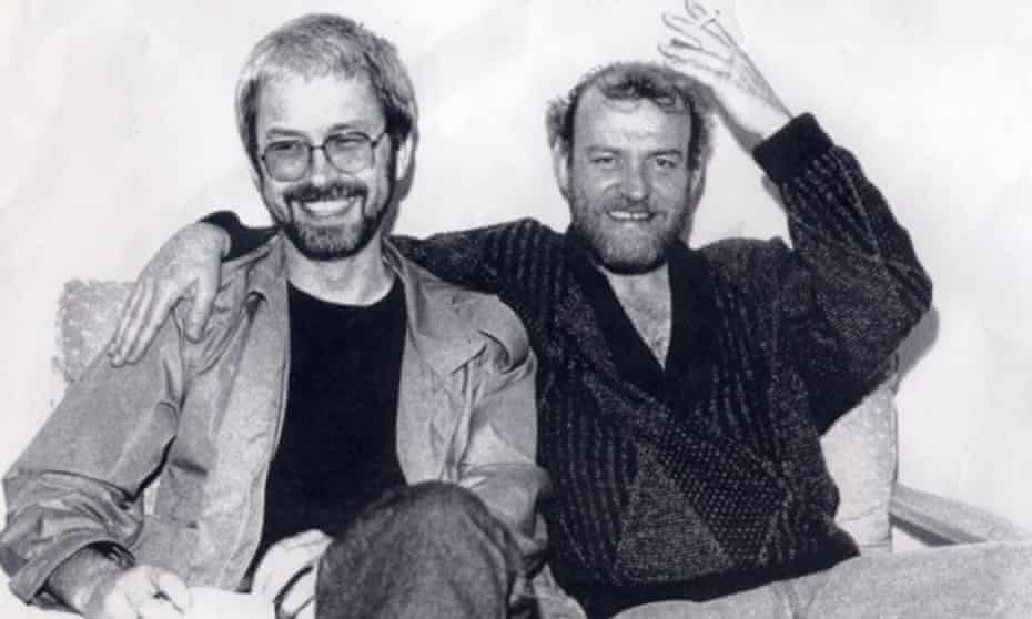 Julian Broadhead, left, with Joe Cocker. Besides writing the singer's biography, Broadhead wrote the cover notes for five of Cocker's CDs