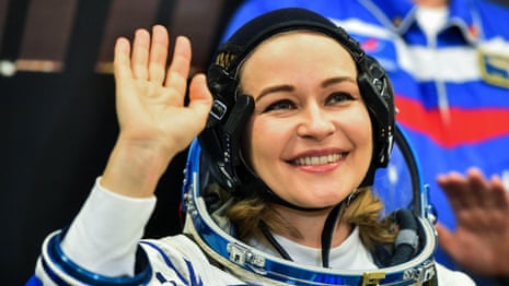 Russia sends actor and director to ISS to make film in space – video