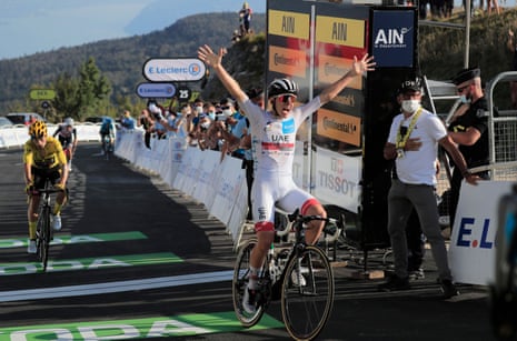 Tadej Pogacar wins on Grand Colombier in 2020.
