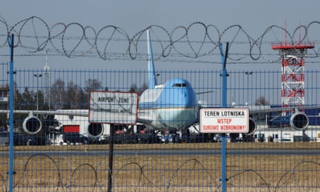 Air Force One at Rzeszów airport in March last year