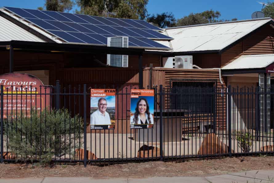 Election banners in Alice Springs, NT.