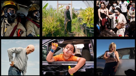 Composite of several images from the story