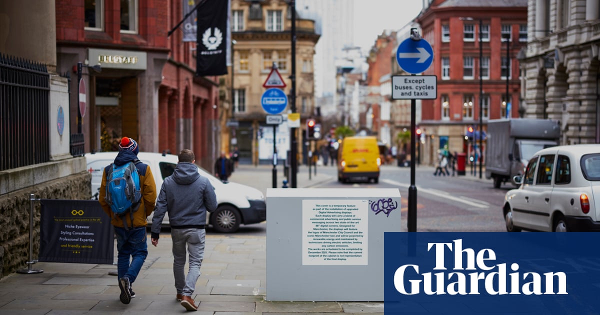 'They're in the way': Manchester rebels against grey advertising boxes  | Manchester | The Guardian