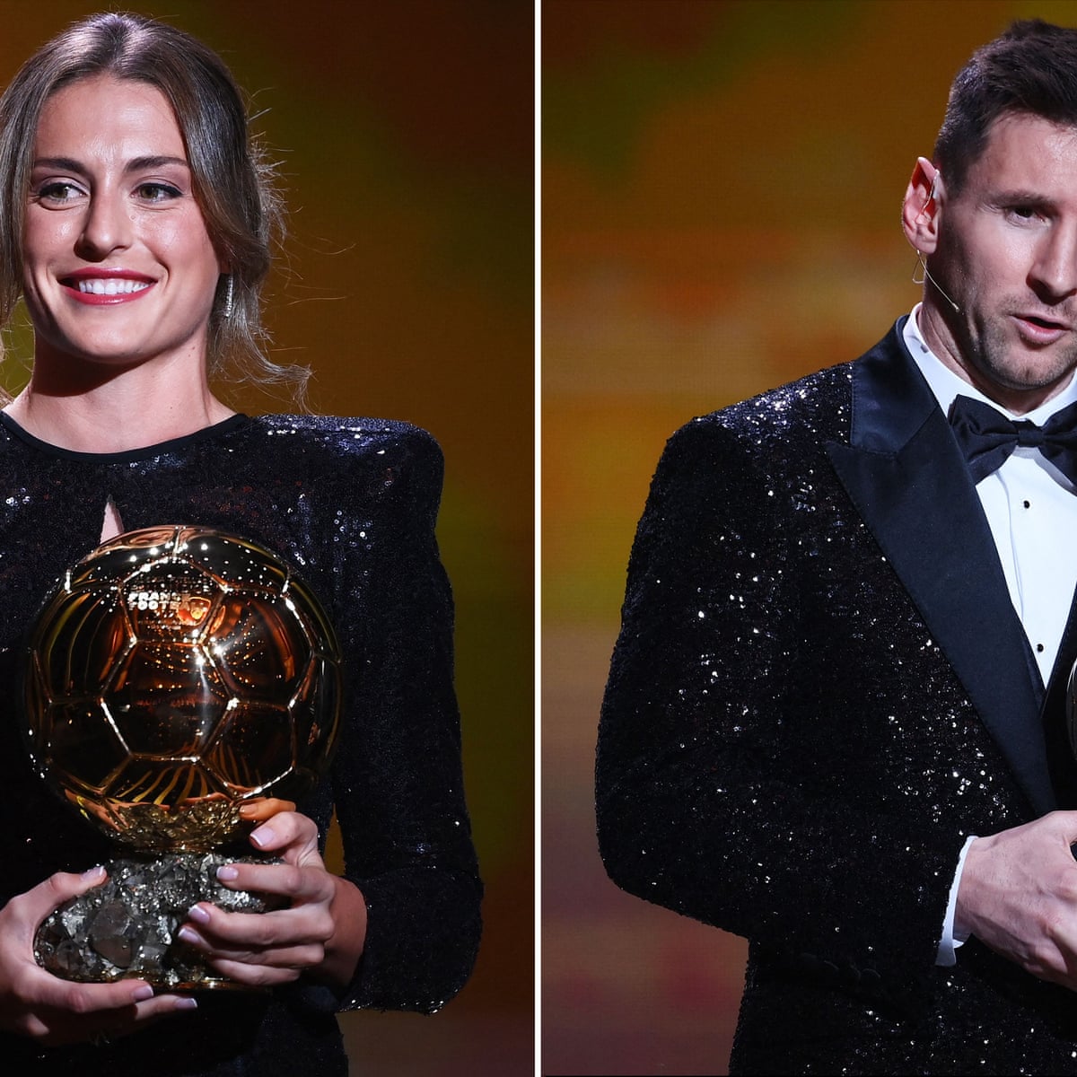 alexia putellas and lionel messi named 2021 ballon d or winners ballon d or the guardian