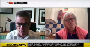 The CEO of Fullers, Simon Emery (left), and the CEO of JD Wetherspoon, Tim Martin (right)