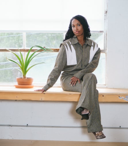 Self in her studio in Catskills, New York. .