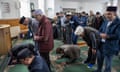 Friday prayers at Ahmadiyya Mosque, Huddersfield.