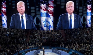 'I'm a newcomer to politics but not to backing Israel', Donald Trump said at the Aipac conference. 