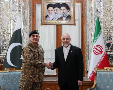 Iran's parliament speaker meets with Pakistan's army chief in Tehran