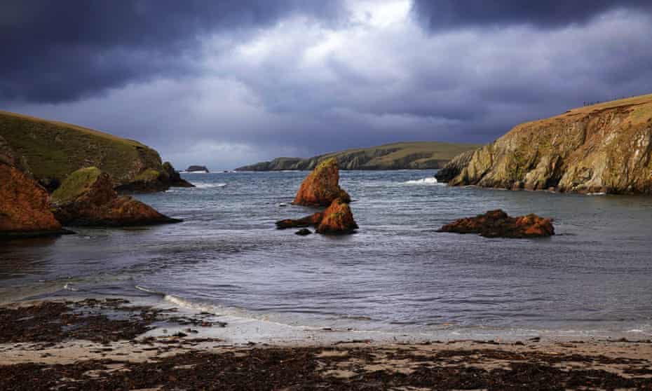 Spiggie bay, on the southern peninsula of the Mainland of Shetland, Scotland. 