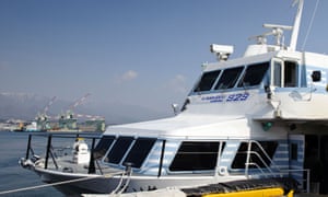 A high-speed jetfoil ferry to Sado island.