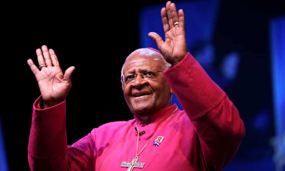 Desmond Tutu at the Guardian Hay festival in 2009
