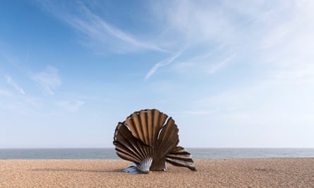 Aldeburgh Scallop Shell Sculpture, Suffolk.
