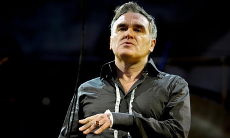 Morrissey on stage.