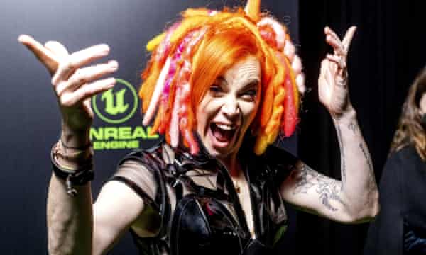 Lana Wachowski at the premiere of The Matrix Resurrections