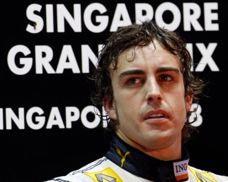 A youthful Fernando Alonso was the first F1 race winner in Singapore.