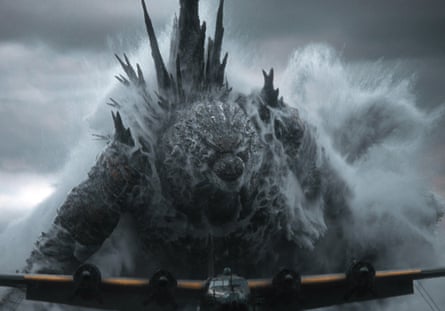 A huge grey dragon-like monster