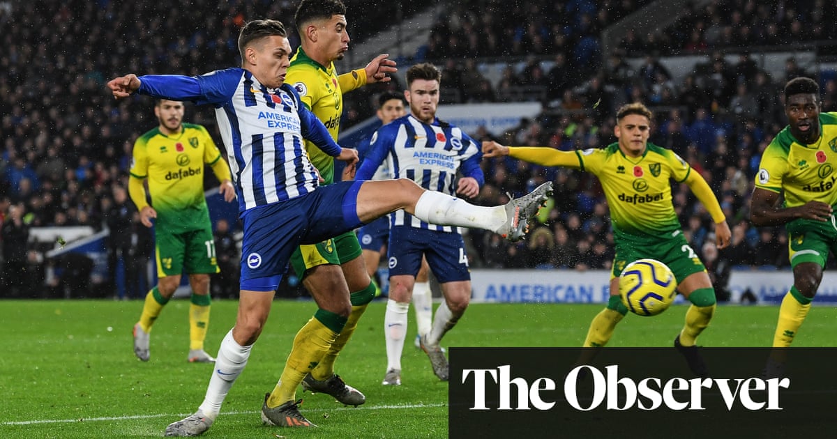 Leandro Trossard’s deft opener sparks Brighton win over limp Norwich