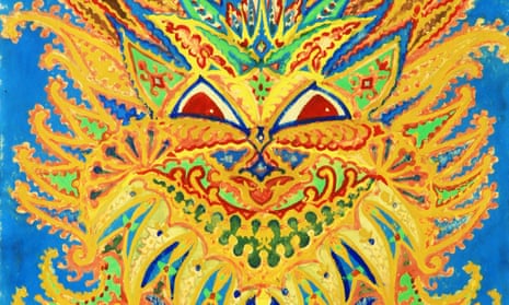 Multicoloured cats from space … detail from Kaleidoscope Cats VI; the artist is the subject of The Electrical Life of Louis Wain.