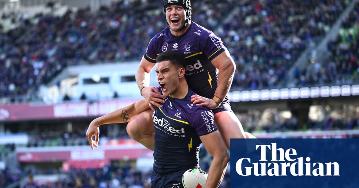Harry Grant jumps the Sharks with three tries as Melbourne storm into NRL preliminary final Harry Grant jumps the Sharks with three tries as Melbourne storm into NRL preliminary final