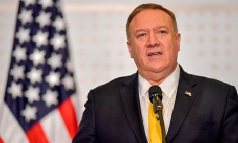 Mike Pompeo in Colombia on Tuesday.