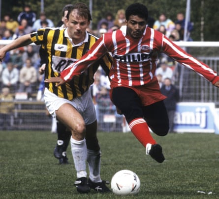 Romario en action pour le PSV contre Vitesse Arnhem en mai 1991.