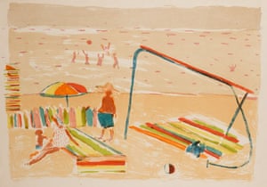 At the Beach, 1960’s by Aleksandr Semenovich Vedernikov.