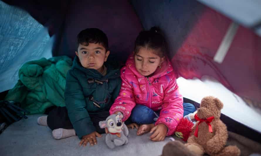 Ahmed, 2, and Leah, 6 - two of Adil and Sarah Ali's four children.