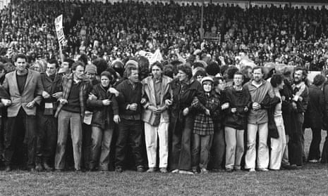 Anti-apartheid demonstrators invade the pitch in Hamilton during the Springboks’ 1981 tour of New Zealand.