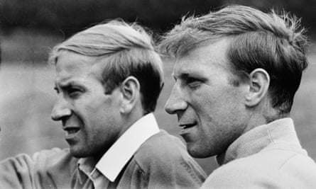 Bobby and Jack Charlton relax on the day before the 1966 World Cup final