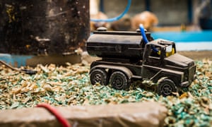 A defused IED attached to a toy truck